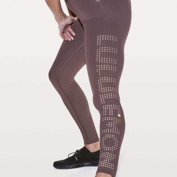 Lululemon x Soul Cycle Purple Taupe Ride & Reflect Tight 28” Size US 2 - Picture 3 of 7